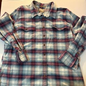 Ariat Women's Plaid Button-Down Shirt - Blue and Red
